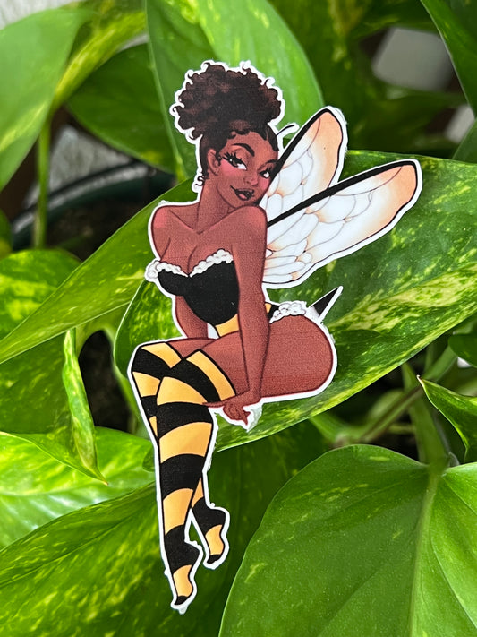 Bee Pinup Sticker