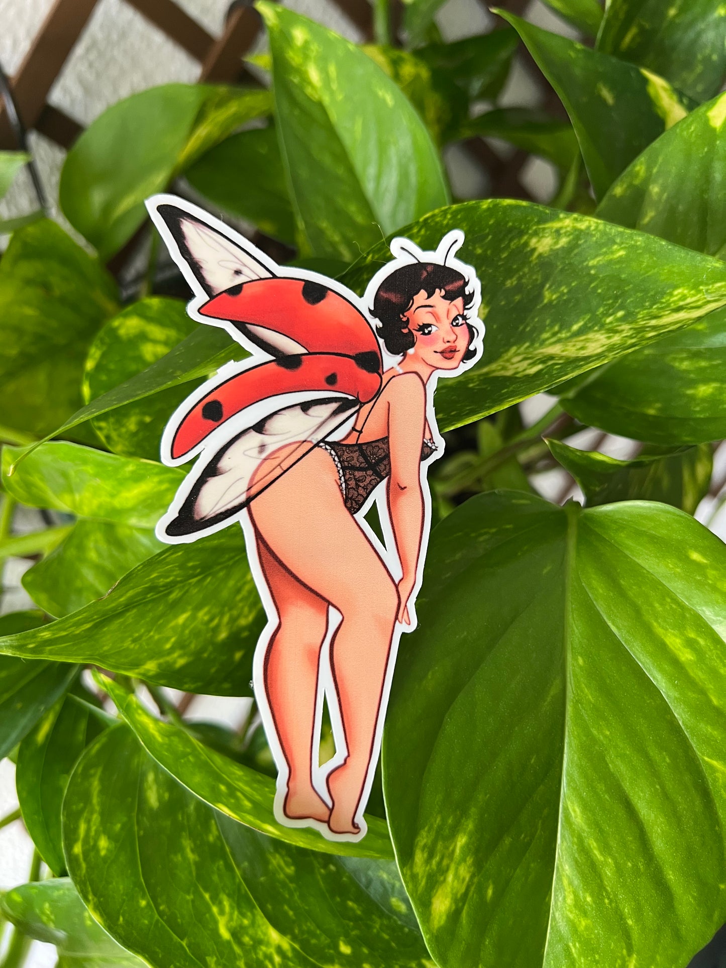 Little Ladybug Pinup Sticker